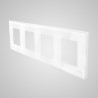 Ramka 4-krotna (86x299mm) szklana, biała