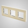 Ramka 3-krotna (86x228mm) aluminium, złota