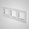 Ramka 3-krotna (86x228mm) aluminium, srebrna