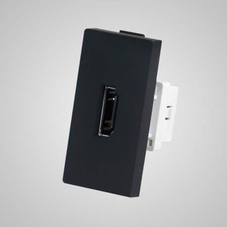 Moduł 1/2, gniazdo HDMI, czarne