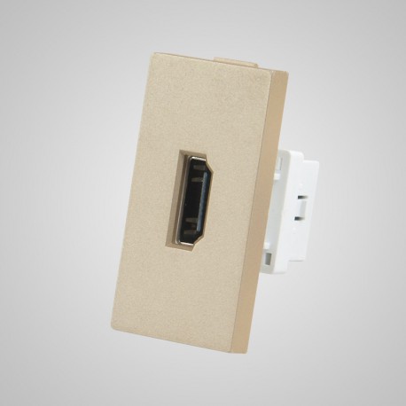 Moduł 1/2, gniazdo HDMI, złote