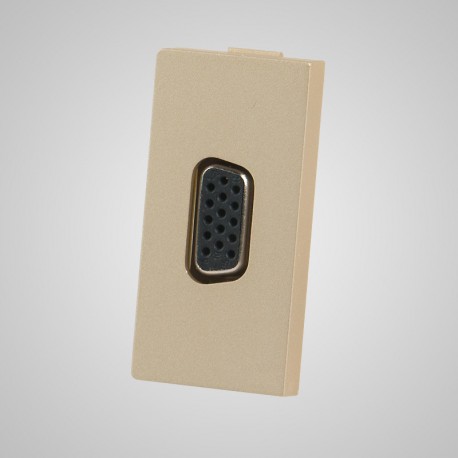 Moduł 1/2, gniazdo VGA (15 pin) żeńskie, złote