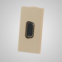 Moduł 1/2, gniazdo VGA (15 pin) żeńskie, złote