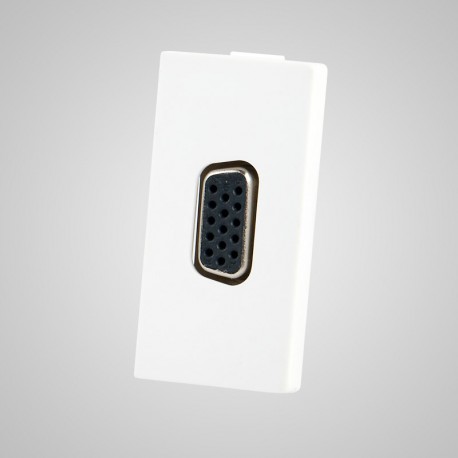 Moduł 1/2, gniazdo VGA (15 pin) żeńskie, białe