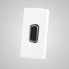 Moduł 1/2, gniazdo VGA (15 pin) żeńskie, białe