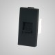 Moduł 1/2, gniazdo telefoniczne RJ11, czarne