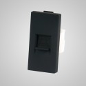 Moduł 1/2, gniazdo telefoniczne RJ11, czarne