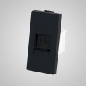 Moduł 1/2, gniazdo komputerowe RJ45, czarne