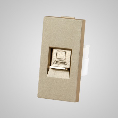 Moduł 1/2, gniazdo komputerowe RJ45, złote