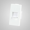 Moduł 1/2, gniazdo komputerowe RJ45, białe
