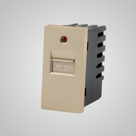 1/2 gniazdo złącze USB, przesłona, lampka sygnalizacyjna, złote