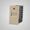 Moduł 1/2 gniazdo złącze USB, przesłona, lampka sygnalizacyjna, złote