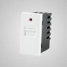 Moduł 1/2 gniazdo złącze USB, przesłona, lampka sygnalizacyjna, białe