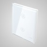 Duży panel dotykowy 86x86mm szklany, żaluzjowy, biały