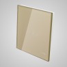 Duży panel dotykowy 86x86mm szklany, dzwonek, złoty