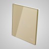 Duży panel dotykowy 86x86mm szklany, łącznik pojedynczy, złoty